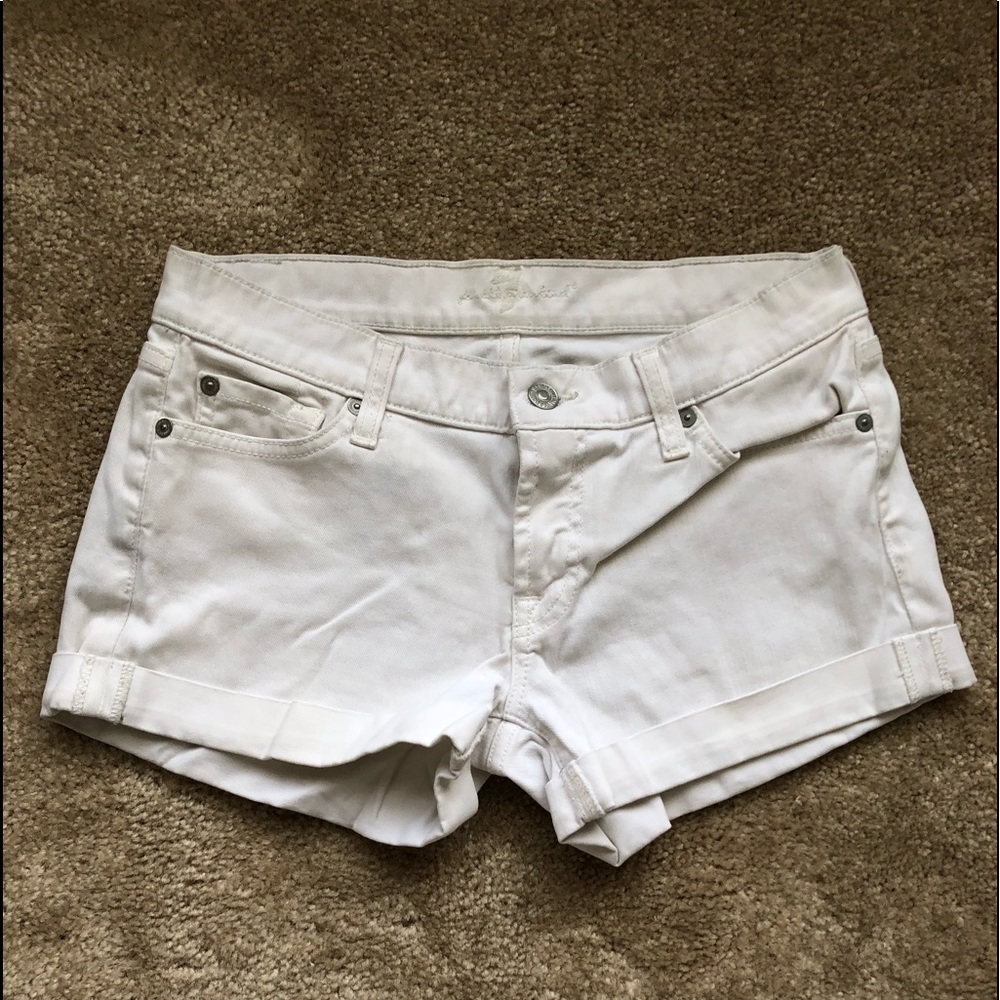 7 for All Mankind White Jean Shorts.